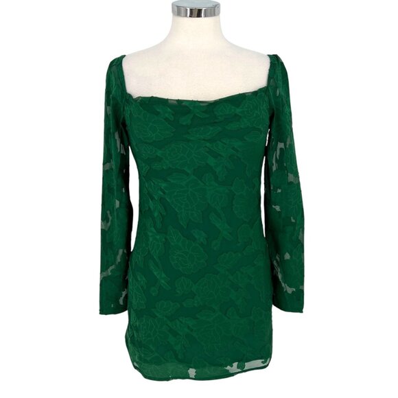Princess Polly Star Power Mini Dress in Forest Green Size 2 US NWT - Picture 1 of 12